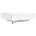 Miniatyrbillede 8 af 11: vidaXL sofabord med LED-lys 100x100x31 cm hvid