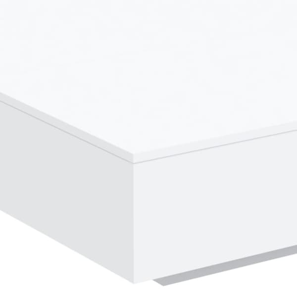 vidaXL sofabord med LED-lys 100x100x31 cm hvid