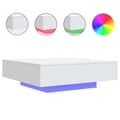 Miniatyrbillede 2 af 11: vidaXL sofabord med LED-lys 100x100x31 cm hvid