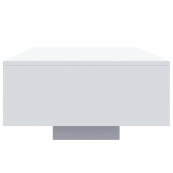 vidaXL Salongbord med LED-lys hvit 85x55x31 cm