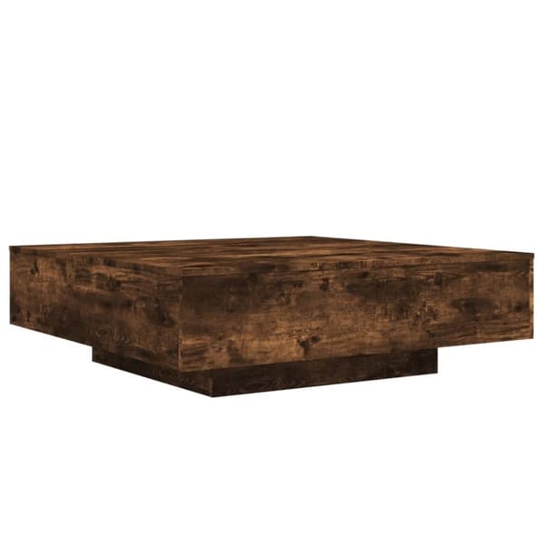 vidaXL Soffbord rökfärgad ek 100x100x31 cm konstruerat trä