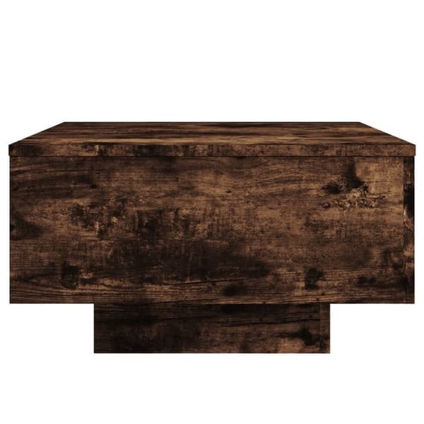 vidaXL Salongbord med LED-lys røkt eik 55x55x31 cm