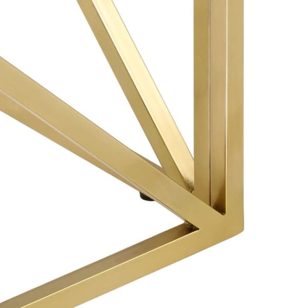 vidaXL Soffbord guld rostfritt stål och härdat glas