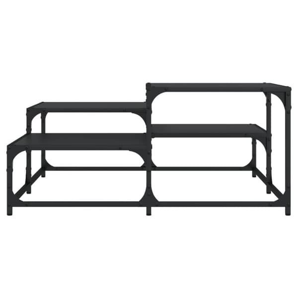 vidaXL Soffbord svart 87,5x87,5x40 cm konstruerat trä