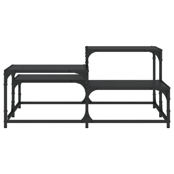 vidaXL Soffbord svart 87,5x87,5x40 cm konstruerat trä