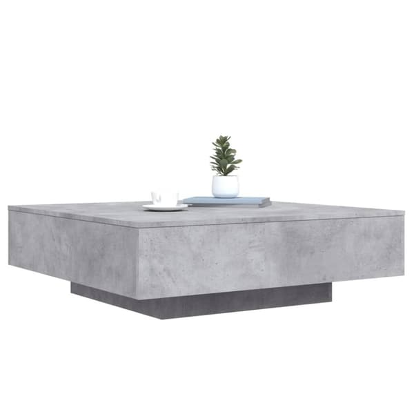 vidaXL Soffbord betonggrå 100x100x31 cm konstruerat trä