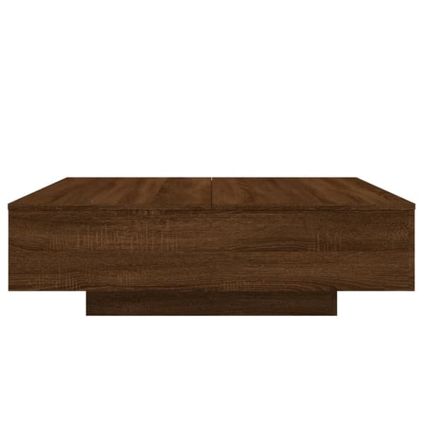 vidaXL Soffbord brun ek 100x100x31 cm konstruerat trä