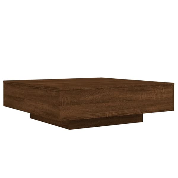 vidaXL Soffbord brun ek 100x100x31 cm konstruerat trä