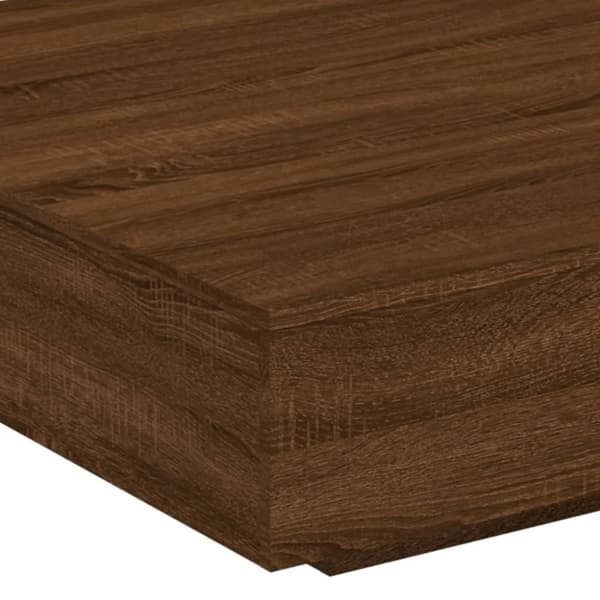 vidaXL Soffbord brun ek 100x100x31 cm konstruerat trä