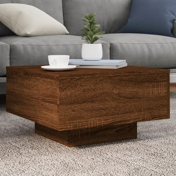 vidaXL Sohvapöytä ruskea tammi 55x55x31 cm tekninen puu