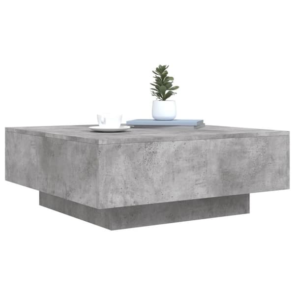 vidaXL Salongbord betonggrå 80x80x31 cm sponplate