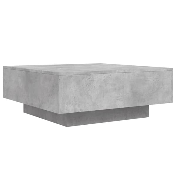vidaXL Salongbord betonggrå 80x80x31 cm sponplate