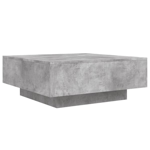 vidaXL Salongbord betonggrå 80x80x31 cm sponplate