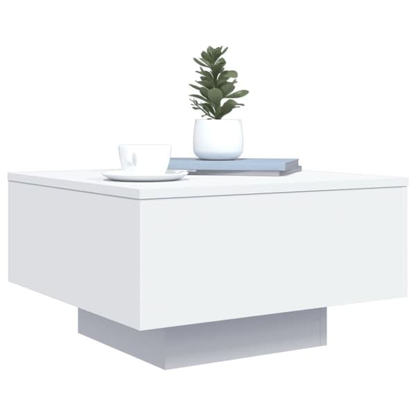 vidaXL Soffbord vit 55x55x31 cm konstruerat trä