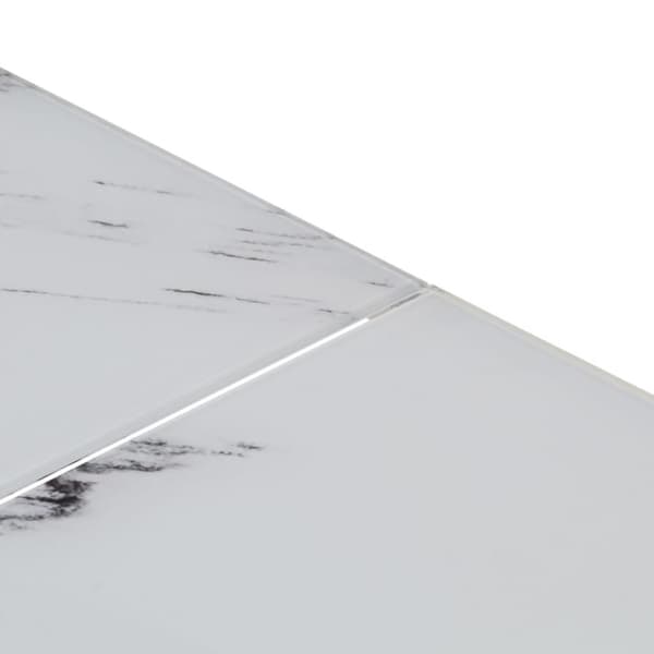 vidaXL Salongbord sølv rustfritt stål og herdet glass