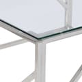 Miniatyrbillede 5 af 9: vidaXL sofabord rustfrit stål og hærdet glas sølvfarvet