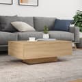 Miniatyrbilde 4 av 11: vidaXL Salongbord med LED-lys sonoma eik 85x55x31 cm