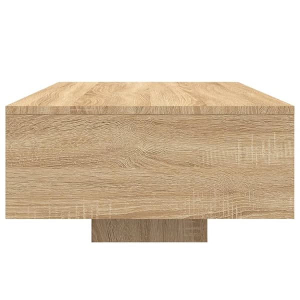 vidaXL Salongbord med LED-lys sonoma eik 85x55x31 cm
