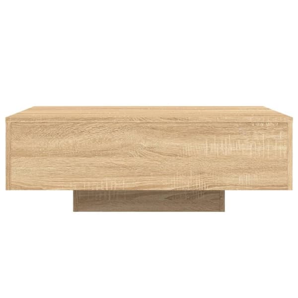 vidaXL Salongbord med LED-lys sonoma eik 85x55x31 cm