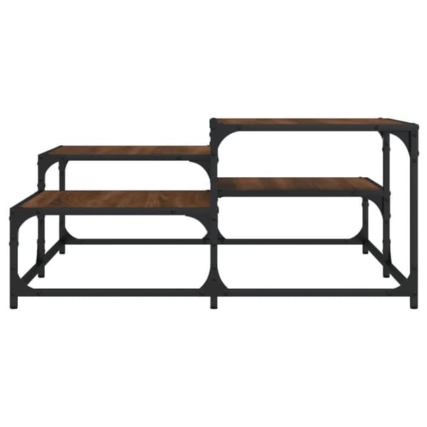 vidaXL Sohvapöytä ruskea tammi 87,5x87,5x40 cm tekninen puu