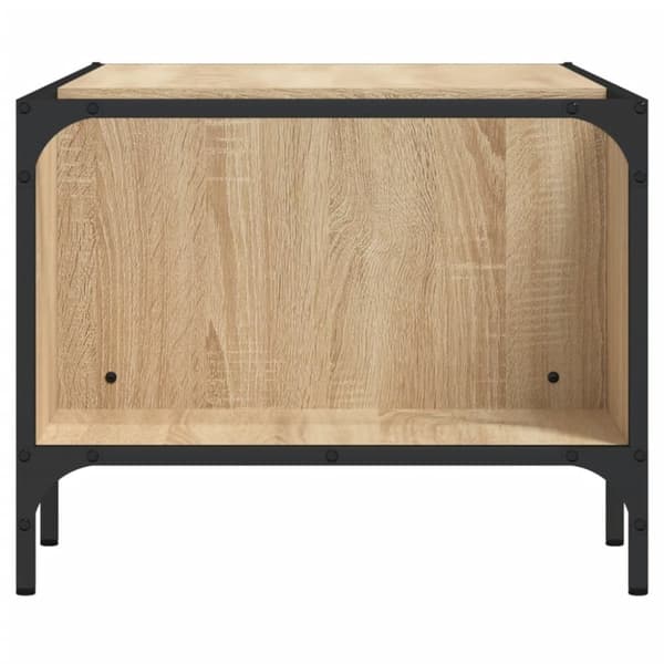 vidaXL Soffbord med hylla sonoma-ek 100x51x40 cm konstruerat trä