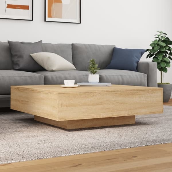vidaXL Soffbord sonoma-ek 100x100x31 cm konstruerat trä