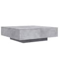 Miniatyrbillede 3 af 11: vidaXL sofabord med LED-lys 100x100x31 cm betongrå