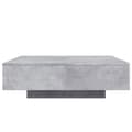 Miniatyrbillede 6 af 11: vidaXL sofabord med LED-lys 100x100x31 cm betongrå