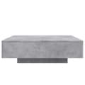 Miniatyrbillede 7 af 11: vidaXL sofabord med LED-lys 100x100x31 cm betongrå