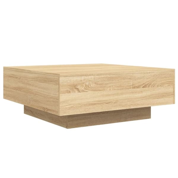 vidaXL sofabord 80x80x31 cm spånplade sonoma-eg
