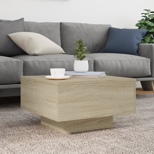 vidaXL Sohvapöytä Sonoma-tammi 55x55x31 cm tekninen puu