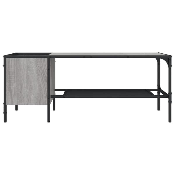 vidaXL Sohvapöytä telineellä harmaa Sonoma 100x51x40 cm tekninen puu
