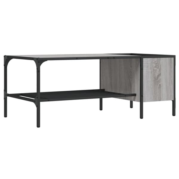 vidaXL Sohvapöytä telineellä harmaa Sonoma 100x51x40 cm tekninen puu