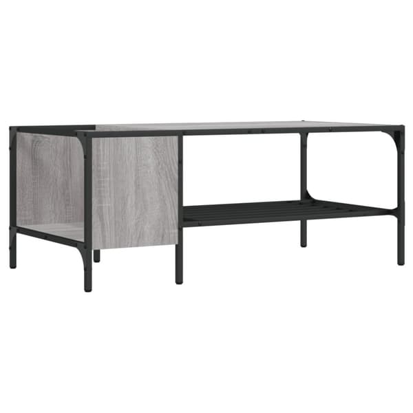 vidaXL Sohvapöytä telineellä harmaa Sonoma 100x51x40 cm tekninen puu