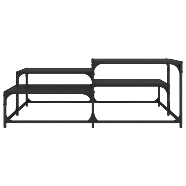 vidaXL sofabord 107x107x40 cm konstrueret træ sort