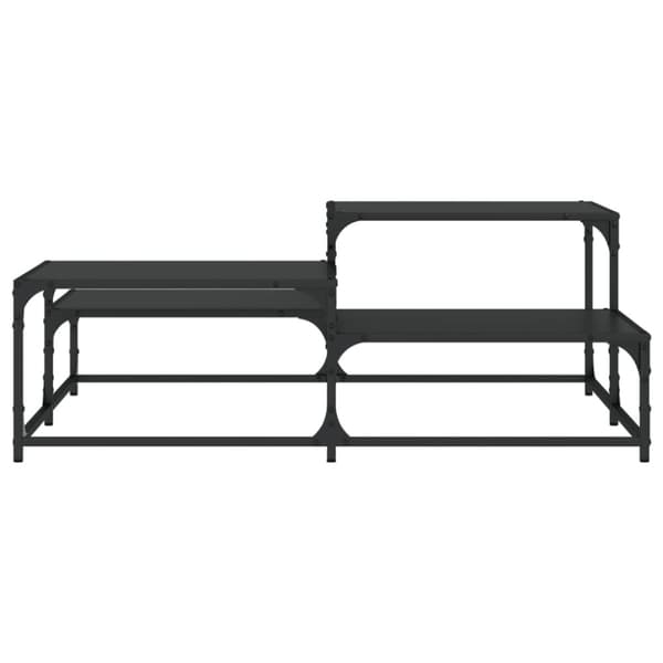 vidaXL sofabord 107x107x40 cm konstrueret træ sort
