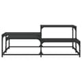 Miniatyrbillede 4 af 9: vidaXL sofabord 107x107x40 cm konstrueret træ sort