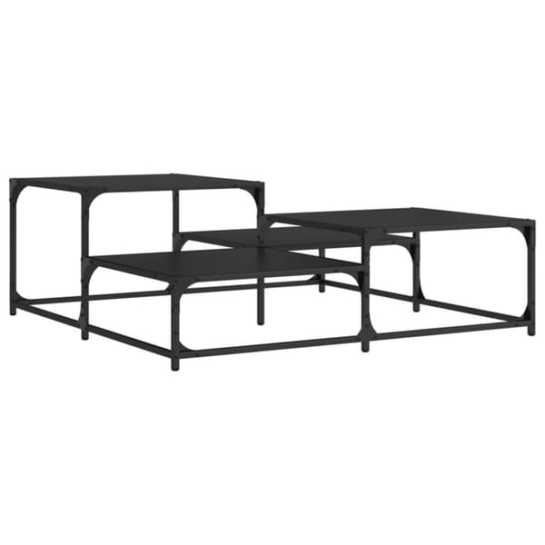 vidaXL sofabord 107x107x40 cm konstrueret træ sort