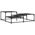 Miniatyrbillede 5 af 9: vidaXL sofabord 107x107x40 cm konstrueret træ sort