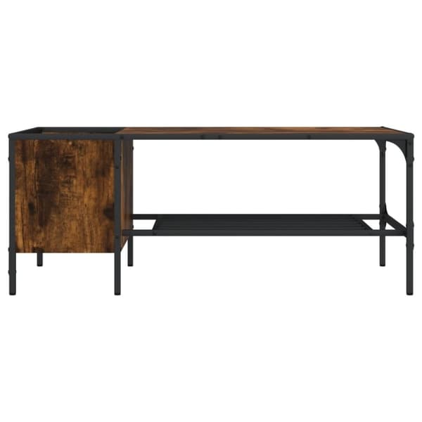 vidaXL sofabord med stativ 100x51x40 cm konstrueret træ røget eg