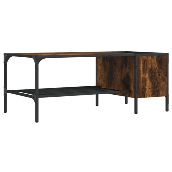 vidaXL sofabord med stativ 100x51x40 cm konstrueret træ røget eg