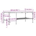 Miniatyrbillede 8 af 9: vidaXL sofabord med stativ 100x51x40 cm konstrueret træ røget eg