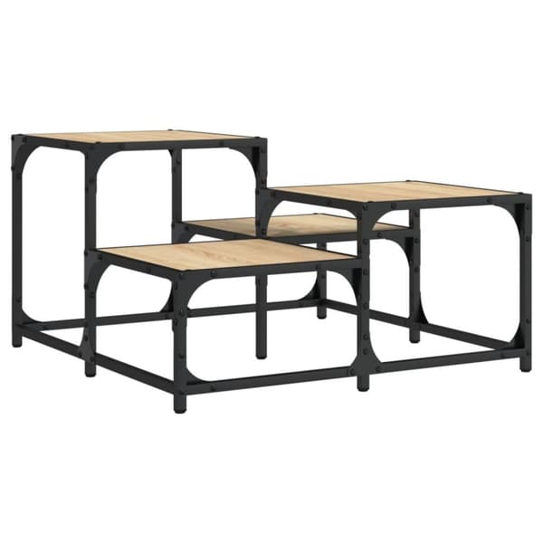 vidaXL sofabord 68x68x40 cm konstrueret træ sonoma-eg