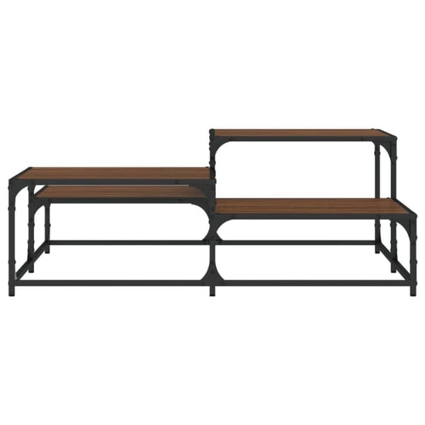 vidaXL Salongbord brun eik 107x107x40 cm konstruert tre