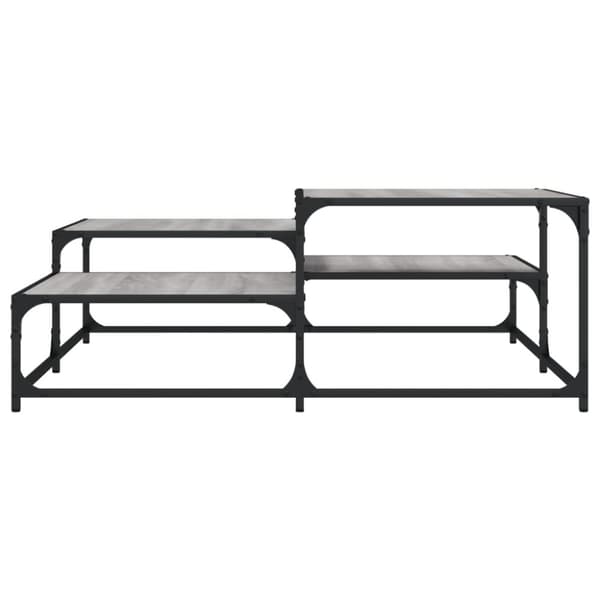 vidaXL sofabord 107x107x40 cm konstrueret træ grå sonoma-eg