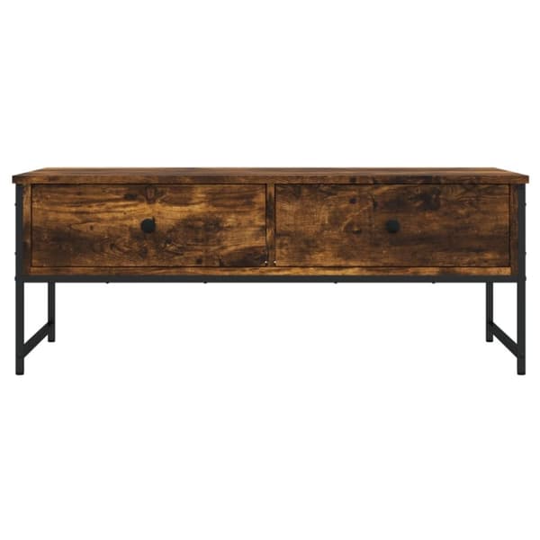 vidaXL Soffbord rökfärgad ek 101x49x39,5 cm konstruerat trä