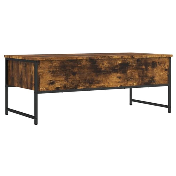 vidaXL Soffbord rökfärgad ek 101x49x39,5 cm konstruerat trä