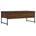 Miniatyrbilde 7 av 11: vidaXL Salongbord brun eik 101x49x39,5 cm konstruert tre