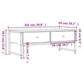 Miniatyrbilde 10 av 11: vidaXL Salongbord brun eik 101x49x39,5 cm konstruert tre