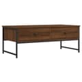 Miniatyrbilde 1 av 11: vidaXL Salongbord brun eik 101x49x39,5 cm konstruert tre